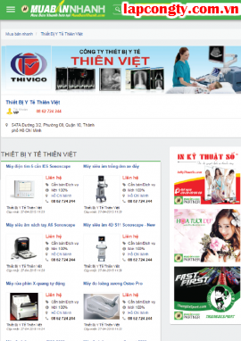 Thiết Bị Y Tế Thiên Việt với VIP MuaBanNhanh.com
